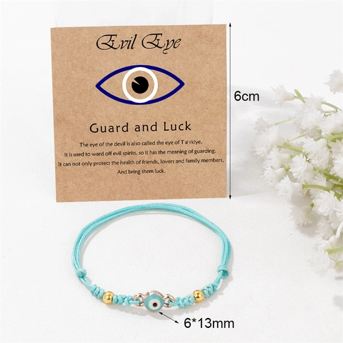 Handgefertigtes Geflochtenes Evil Eye Kordel Armband Für Damen Herren Verstellbares Nazar Schutz Glücksbringer Armband Mit Goldperlen Schmuck Geschenk