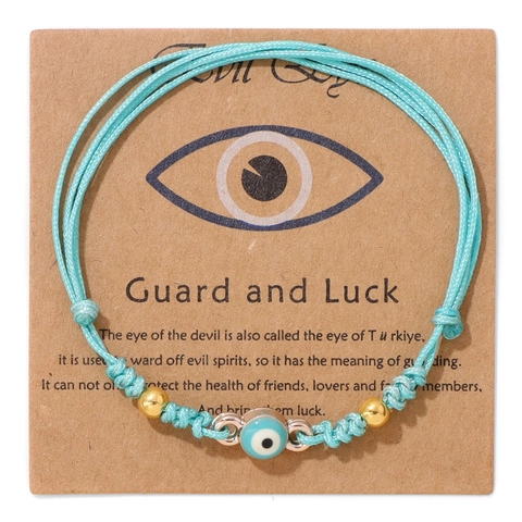 Handgefertigtes Geflochtenes Evil Eye Kordel Armband Für Damen Herren Verstellbares Nazar Schutz Glücksbringer Armband Mit Goldperlen Schmuck Geschenk