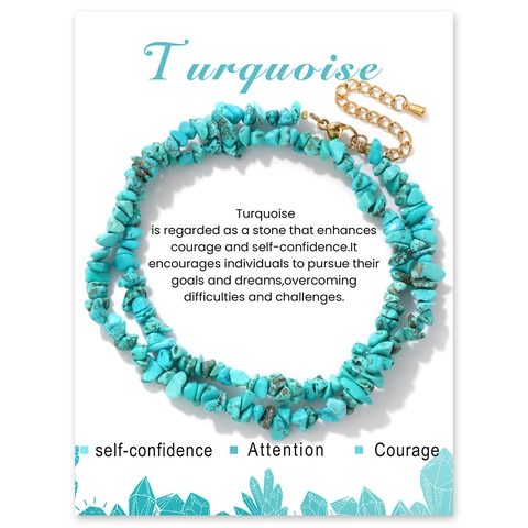 Natural Irregular Crystal Chip Stone Necklace Stainless Steel Lobster Clasp Bohemian Healing Quartz Jewelry With Card