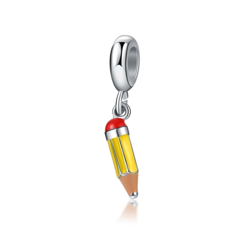 Cartoon Pencil Enamel Pendant Charm For DIY Necklace Bracelet Jewelry Making Graduation Gift For Women Girls Alloy Charms