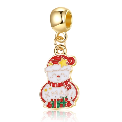 Pendentifs de Noël en Alliage Émail DIY Accessoire Bijoux Père Noël Bonhomme de Neige Renne Flocon de Neige pour Bracelet Collier