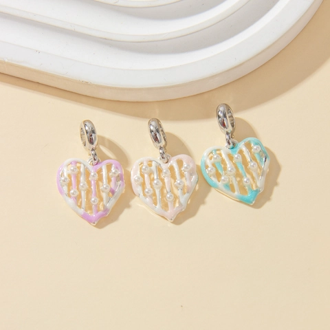 Alloy Enamel Ocean Theme Charms Heart Starfish Sea Shell Mermaid Tail Pendants For DIY Bracelet Necklace Jewelry Making