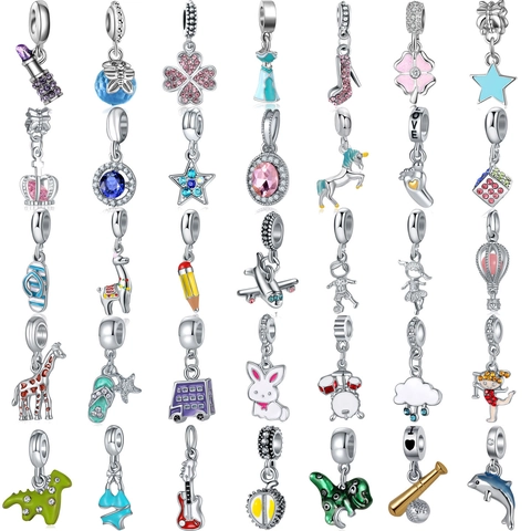 Pendentifs Charm en Alliage Émail Zirconia Pour Bracelet Collier DIY Fabrication Dessins Animés Animaux Fleurs Fruits Bijoux