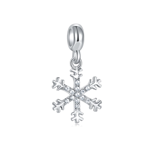 Legierung Glitzernde Schneeflocke Anhänger Charms Für DIY Schmuckherstellung Halsketten Armbänder Winter Weihnachten Zirkonia