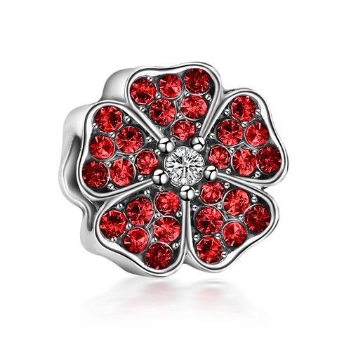 Série Rouge DIY Breloques en Alliage Perles Pour Création Bijoux Strass Émail Cœur Papillon Fleur Étoile Pendentifs