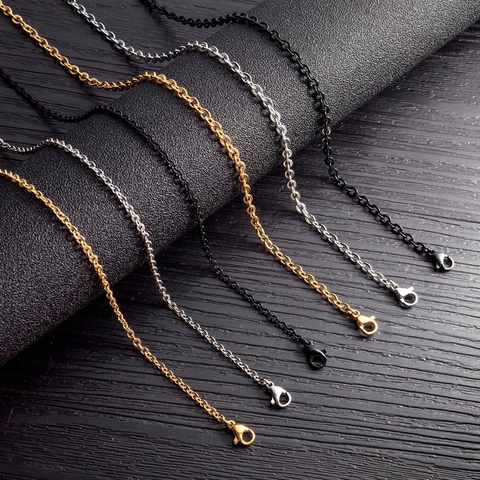 Minimalistische Edelstahl Gliederkette Unisex Modeschmuck Mit Karabinerverschluss Für Den Alltag