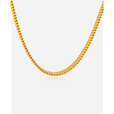 Men Titanium Steel Gold Franco Chain Necklace Fashion Braided Wheat Link Streetwear Hip Hop Jewelry Accessory