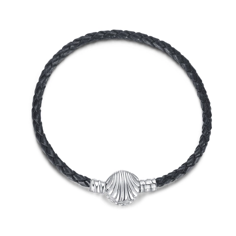 Zomer Gevlochten Leren Touw Armband Met Schelp Sluiting DIY Rood Zwart Touw Basis Ketting Marine Stijl Sieraden Voor Vrouwen
