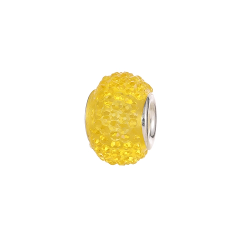 Handgefertigte Harz Strass Großloch Charms Perlen Funkelnde Pave Ton Kristall Perlen Für DIY Armband Halskette Schmuckherstellung