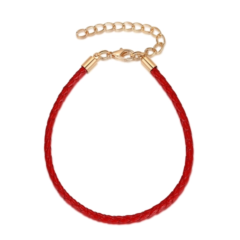 Gevlochten PU-Leren Touw DIY Armband Basis Koord Voor Bedels Verstelbare Karabijnsluiting Verlengketting Sieraden
