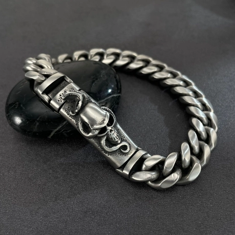 Hip Hop Totenkopf Edelstahl Panzerkette Armband Für Herren Gothic Aromatherapie Parfüm Diffusor Vintage Distressed Street Schmuck