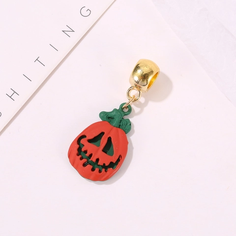 Halloween Cartoon Kürbis Anhänger Legierung Jack-O-Lantern Emaille DIY Schmuckherstellung Zubehör Für Armband Halskette