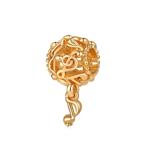 Dijes de Nota Musical de Aleación Hueca para DIY Pulsera Collar Oro Oro Rosa Símbolo Musical Accesorios de Joyería
