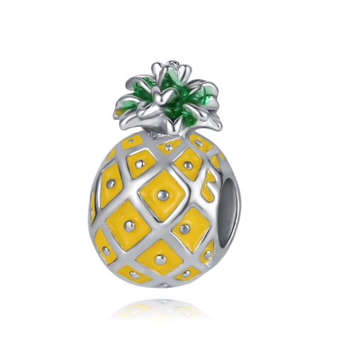 Legierung Emaille Ananas Anhänger Perle Frucht Zwischenperlen Für DIY Armband Halskette Herstellung Cartoon Schmuck Zubehör