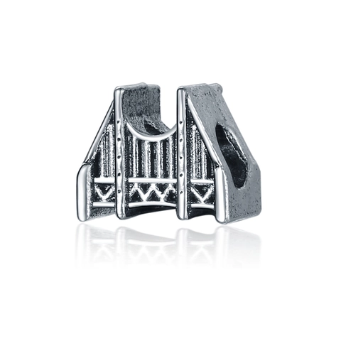 Abalorio de Aleación de Plata Antigua con Forma de Puente Golden Gate para Pulseras y Collares DIY Recuerdo de Viaje