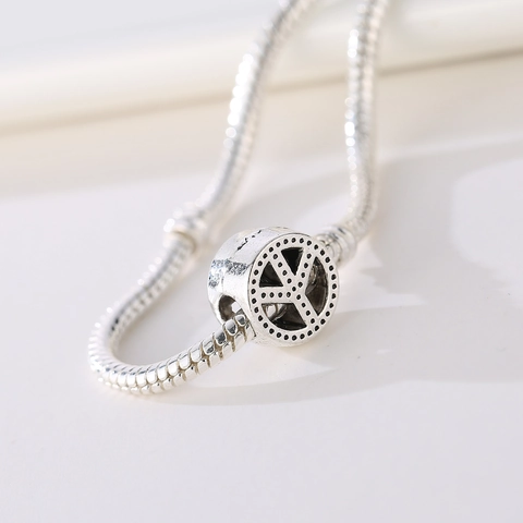 Dijes de Signo de la Paz de Aleación de Plata para DIY Pulsera Collar Fabricación de Joyas Vintage Corazón Mom Letra Cuentas de Metal