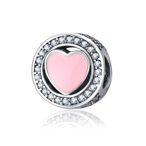 Pastorale Stijl Legering Hart Charm Kralen Emaille Zirconia Voor DIY Armband Sieraden Maken Vrouwen Accessoire