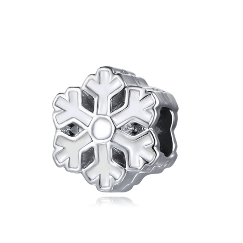 Cuentas de Encanto de Aleación de Navidad Strass Esmalte Copo de Nieve Colgantes de Papá Noel para Pulsera DIY Regalo Joyería Mujer
