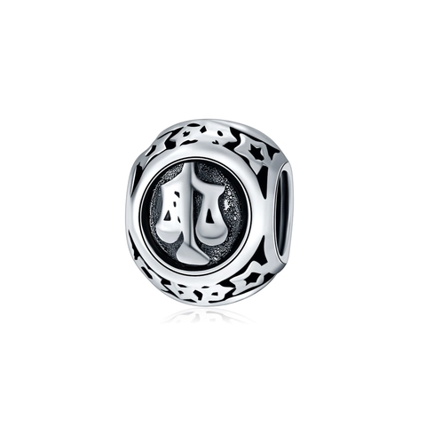 Vintage Alloy 12 Constellation Beads For DIY Bracelet Necklace Making Totem Zodiac Sign Spacer Charms For Women Jewelry