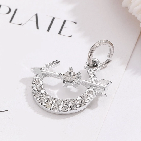 Silber Legierung Strass Anhänger Für DIY Schmuckherstellung Seestern Lebensbaum Herz Flugzeug Libelle Flamingo Formen Damen Schmuckzubehör