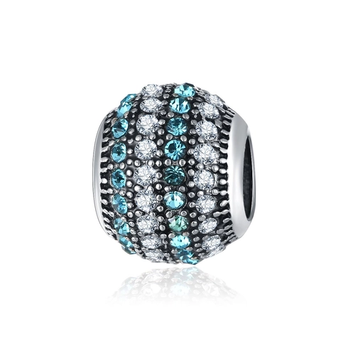 Alloy Pave Rhinestone Spherical Loose Beads DIY Bracelet Making Ethnic Style Colorful Crystal Ball Charms Jewelry Craft Accessory