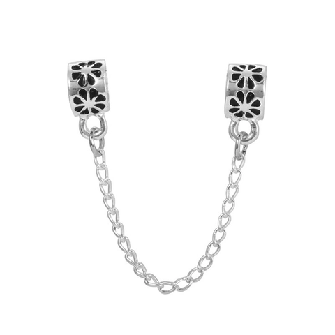 Legierung Blume Herz Muster Sicherheitskette Perlen Für DIY Charme Armband Halskette Schmuckherstellung Handgemachte Accessoires Für Damen