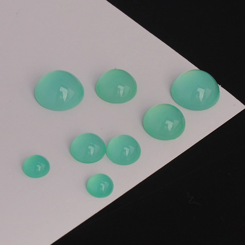 Cabochon Rond en Résine Vert Clair Patch Künstliche Perles Dos Plat Semi-Transparent Effet Perlé pour la Fabrication de Bijoux DIY Matériel Artisanat