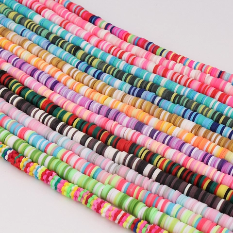 Perline Heishi in Argilla Polimerica Multicolore Dischi Tondi Piatti Perline Distanziatrici Per Creazione Gioielli DIY