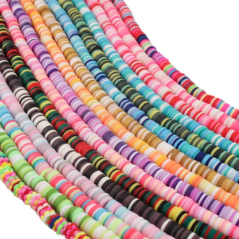 Perline Heishi in Argilla Polimerica Multicolore Dischi Tondi Piatti Perline Distanziatrici Per Creazione Gioielli DIY