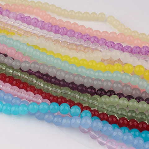 8mm Ronde Glazen Kralen Voor DIY Sieraden Maken Kleurrijke Losse Lampwork Kralen Voor Armband Ketting Oorbel Materiaal