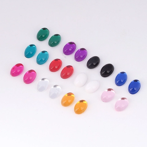 Strass de Acrílico Ovalados Cabujones de Fondo Plano para Bricolaje Fabricación de Joyas Manualidades Nail Art Decoración Accesorios
