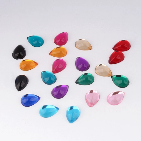 Acrylic Teardrop Flatback Beads Faux Cat Eye Stones For DIY Jewelry Making Nail Art Clothing Handmade Accessory Decoration