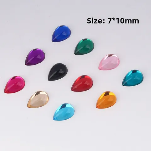 Acrylic Teardrop Flatback Beads Faux Cat Eye Stones For DIY Jewelry Making Nail Art Clothing Handmade Accessory Decoration