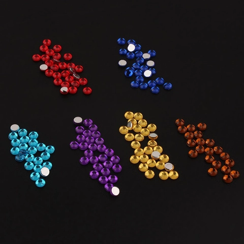 Mini Round Faceted Flatback Acrylic Rhinestones Beads For Nail Art DIY Jewelry Decorative Accessories Sparkling Craft Stones