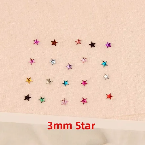 Strass in Acrilico a Forma di Stella per Decorazione Unghie Fai da Te Perline Piatte Colorate Miste per Manicure e Artigianato