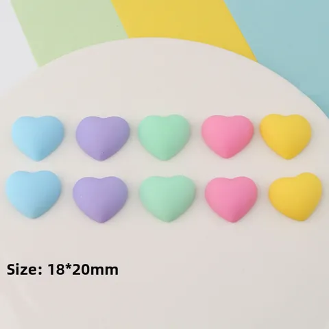 Macaron Color Heart Resin Patch για DIY θήκη τηλεφώνου Αξεσουάρ μαλλιών Χειροποίητα υλικά χειροτεχνίας Διακόσμηση
