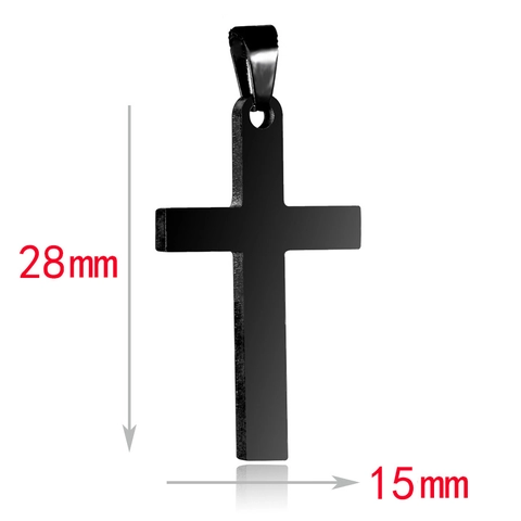 Minimalist Stainless Steel Cross Pendant Polished Geometric Religious Christian Pendant Only For Men Women Jewelry Accessory