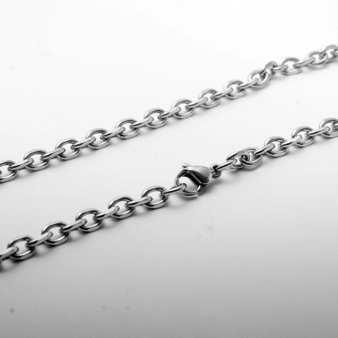 Roestvrijstalen Halsketting Schakelketting Voor Heren Dames Minimalistisch Titaniumstaal Basis Sieraden Accessoires Gepolijste DIY Schakelketting