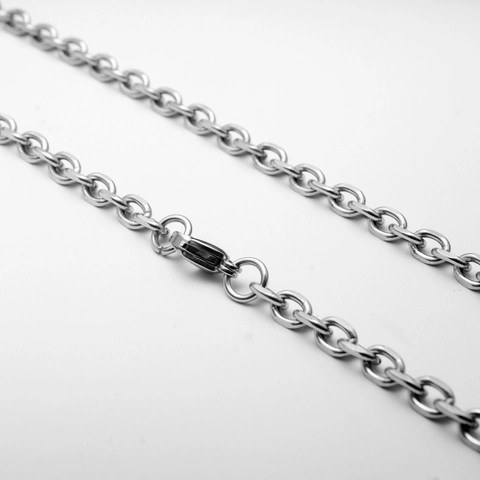 Roestvrijstalen Halsketting Schakelketting Voor Heren Dames Minimalistisch Titaniumstaal Basis Sieraden Accessoires Gepolijste DIY Schakelketting