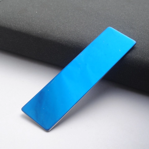 Stainless Steel Rectangle Blue Blank Military Dog Tag Pendant For DIY Engraving Identification Identification Tag Necklace Unisex Jewelry