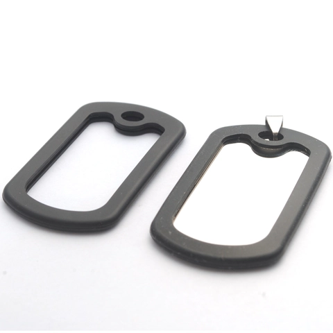 Silenciadores de Silicona para Placas de Identificación Militares Anillos de Protección de Goma Negra Accesorio de Reducción de Ruido