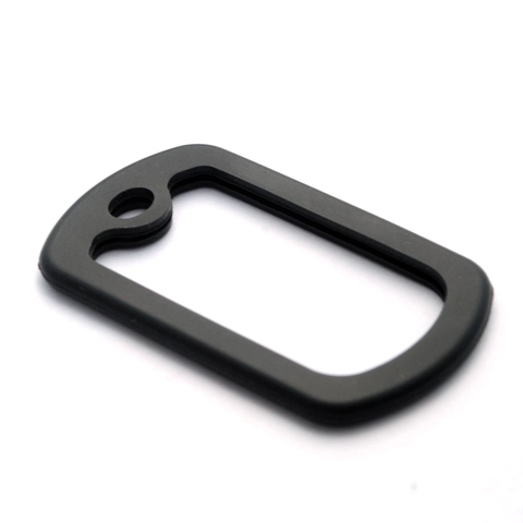 Silenciadores de Silicona para Placas de Identificación Militares Anillos de Protección de Goma Negra Accesorio de Reducción de Ruido