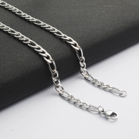 Roestvrij Stalen Figaro Ketting Voor Mannen Vrouwen Zilver Gepolijst Punk Hip Hop DIY Sieraden Accessoires Halsketting