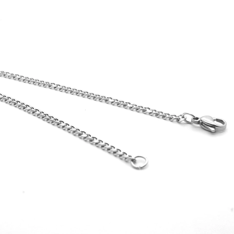 Minimalistische Roestvrijstalen Schakelketting Voor Heren Dames Zilveren Platte Schakelketting Halsketting Sieraden Cadeau