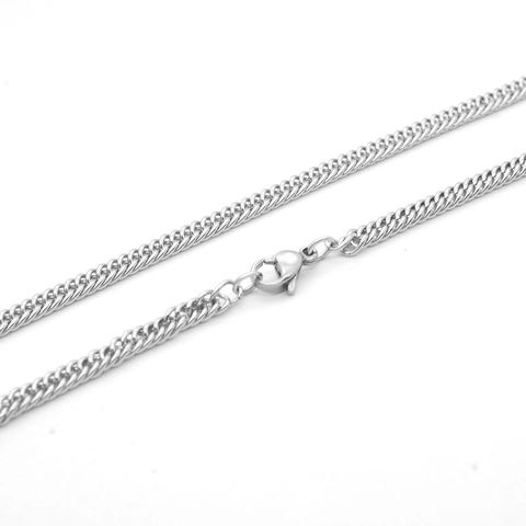 Stainless Steel Curb Link Chain Necklace For Men Women Unisex Minimalist Simple Fashion Jewelry Accessory Gift Franco Chain