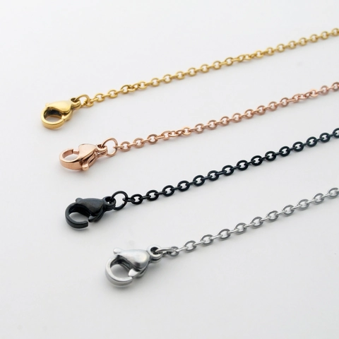 Roestvrijstalen Kruisketting Voor Dames Goud Roségoud Zwart Zilver Basis O-Ketting Collier Sieraden Accessoire