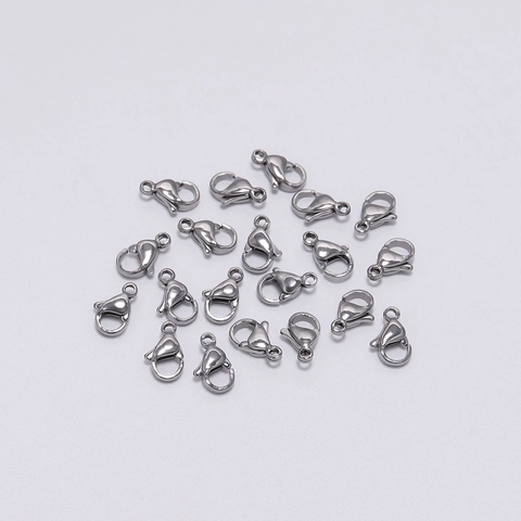 304 Stainless Steel Lobster Claw Clasps For DIY Jewelry Making Necklaces Bracelets Connection Polished Metal Hardware