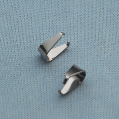 Stainless Steel Pinch Bails For Jewelry Making DIY Necklace Pendant Connector Clasp Findings Gold Silver Jewelry DIY Accessories