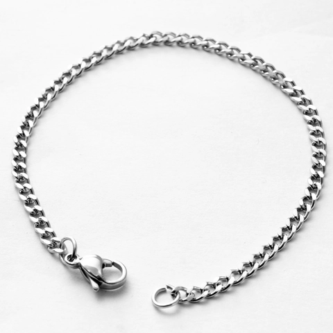Minimalistisch Roestvrij Staal Schakelarmband Voor Dames Heren Zilver Gepolijst Schakelarmband Mode Sieraden Accessoires Cadeau