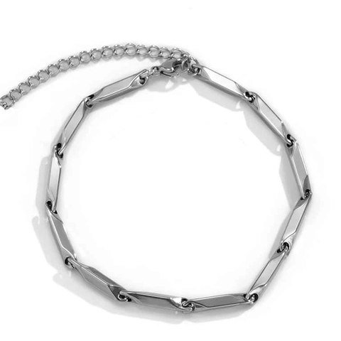 Titanium Stalen Armband Mannen Vrouwen Hip Hop Punk Geometrische Schakelketting Armband Verstelbare Karabijnsluiting Sieraden Cadeau